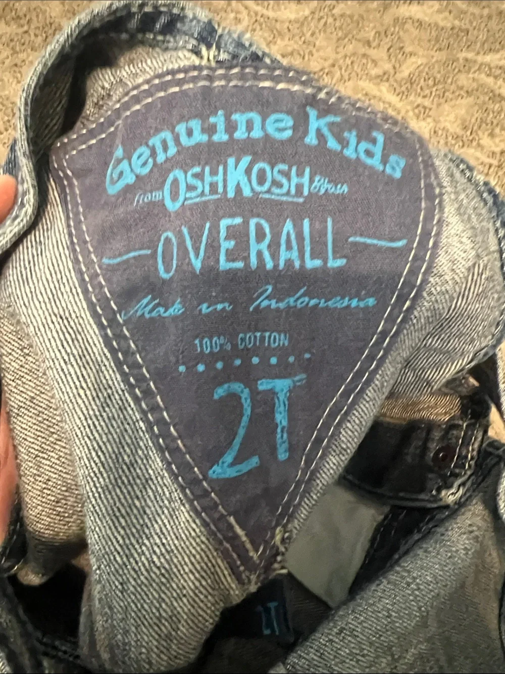 OSHKOSH BGOSH Dark Wash Denim Short Overalls